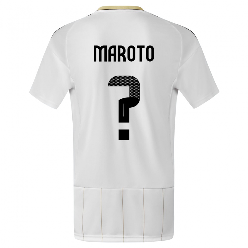 Niño Camiseta Costa Rica Victor Maroto #0 Blanco 2ª Equipación 24-26 La Camisa Perú