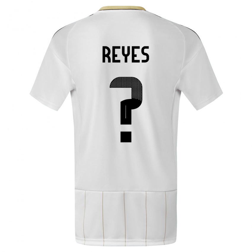 Niño Camiseta Costa Rica Kenan Reyes #0 Blanco 2ª Equipación 24-26 La Camisa Perú