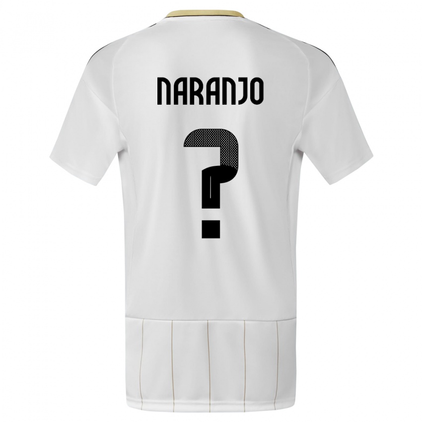 Niño Camiseta Costa Rica Andry Naranjo #0 Blanco 2ª Equipación 24-26 La Camisa Perú