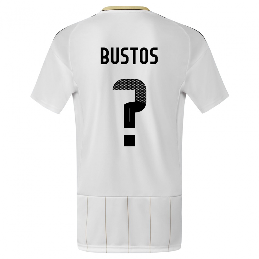 Niño Camiseta Costa Rica Roy Bustos #0 Blanco 2ª Equipación 24-26 La Camisa Perú