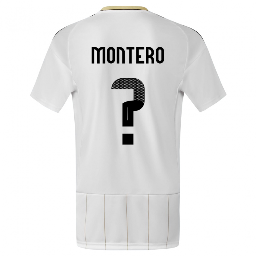 Niño Camiseta Costa Rica Claudio Montero #0 Blanco 2ª Equipación 24-26 La Camisa Perú