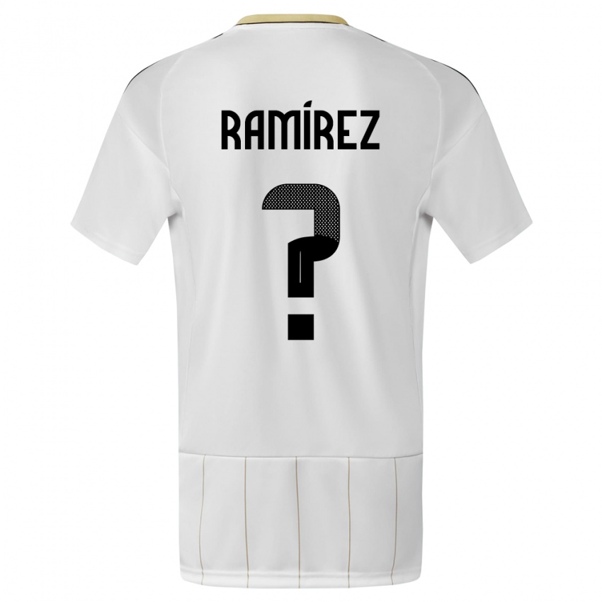 Niño Camiseta Costa Rica Walter Ramirez #0 Blanco 2ª Equipación 24-26 La Camisa Perú