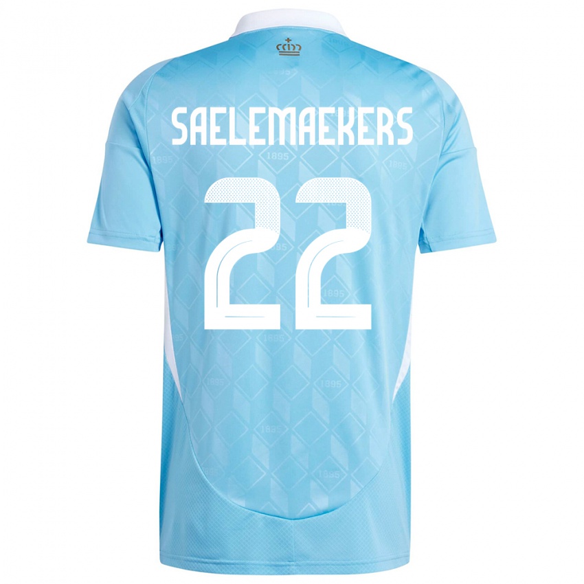 Niño Camiseta Bélgica Alexis Saelemaekers #22 Azul 2ª Equipación 24-26 La Camisa Perú