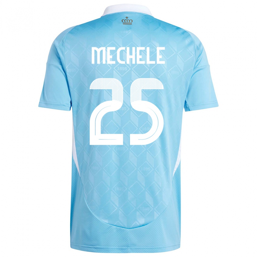 Niño Camiseta Bélgica Brandon Mechele #25 Azul 2ª Equipación 24-26 La Camisa Perú