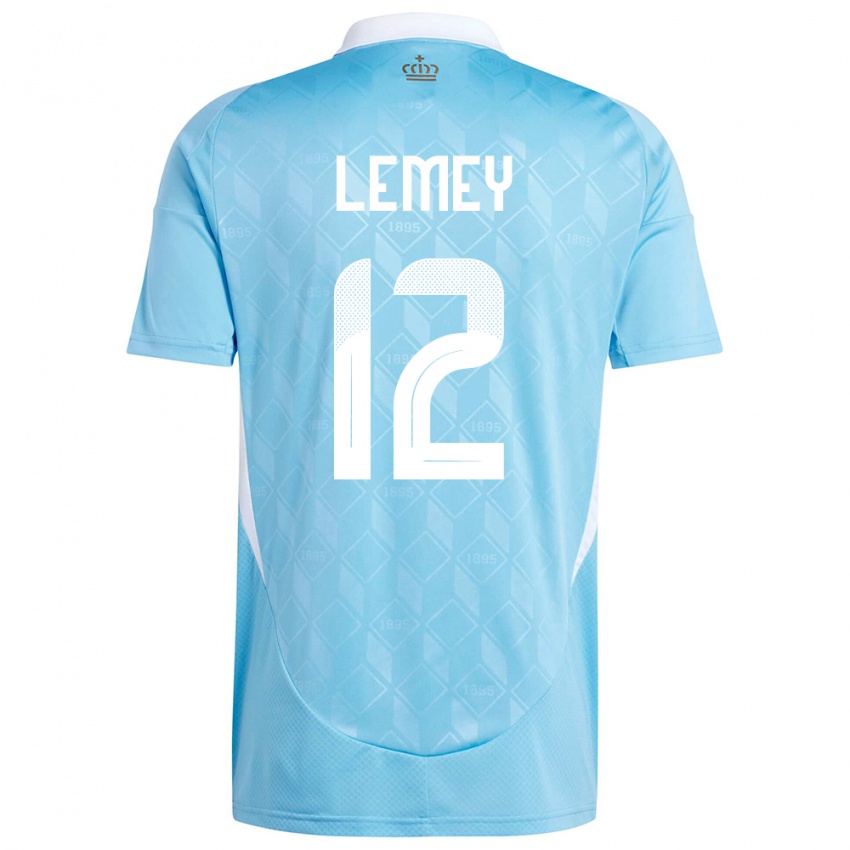 Niño Camiseta Bélgica Diede Lemey #12 Azul 2ª Equipación 24-26 La Camisa Perú