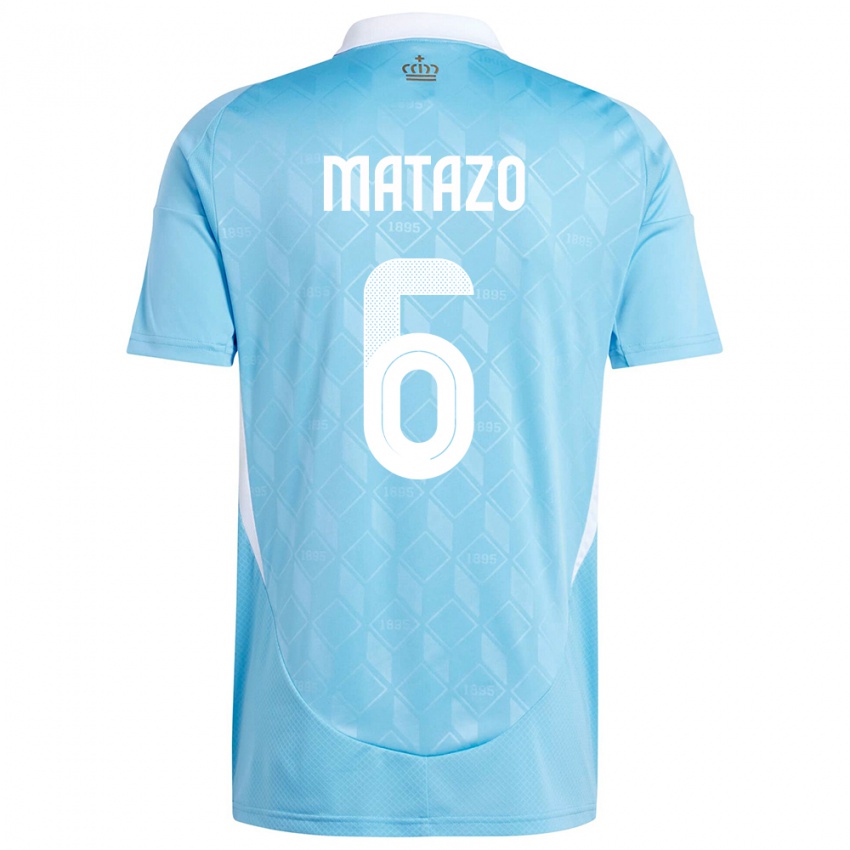Niño Camiseta Bélgica Eliot Matazo #6 Azul 2ª Equipación 24-26 La Camisa Perú