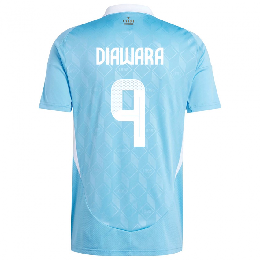Niño Camiseta Bélgica Sekou Diawara #9 Azul 2ª Equipación 24-26 La Camisa Perú