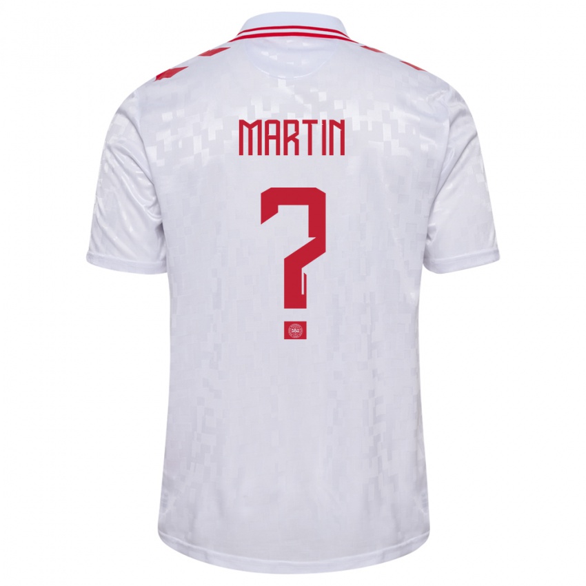 Niño Camiseta Dinamarca Lucas Martin #0 Blanco 2ª Equipación 24-26 La Camisa Perú