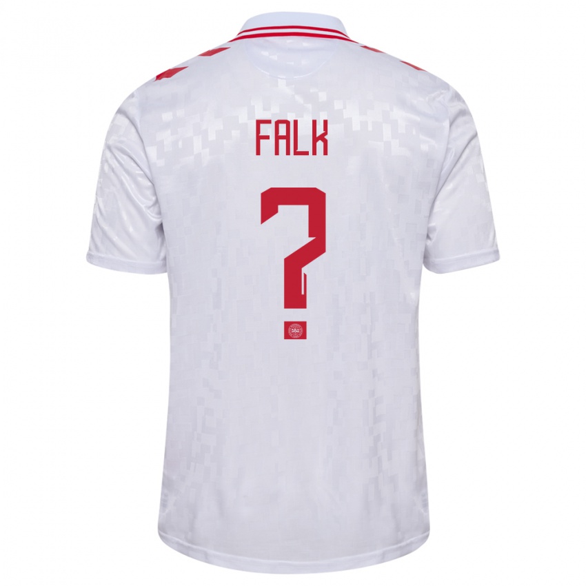 Niño Camiseta Dinamarca Lukas Falk #0 Blanco 2ª Equipación 24-26 La Camisa Perú