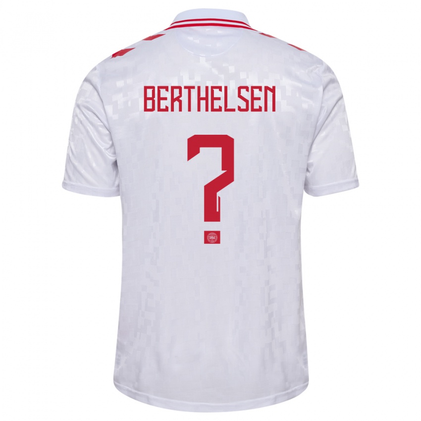 Niño Camiseta Dinamarca Villum Berthelsen #0 Blanco 2ª Equipación 24-26 La Camisa Perú