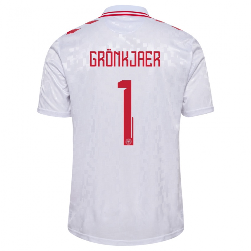 Niño Camiseta Dinamarca Bertil Grönkjaer #1 Blanco 2ª Equipación 24-26 La Camisa Perú