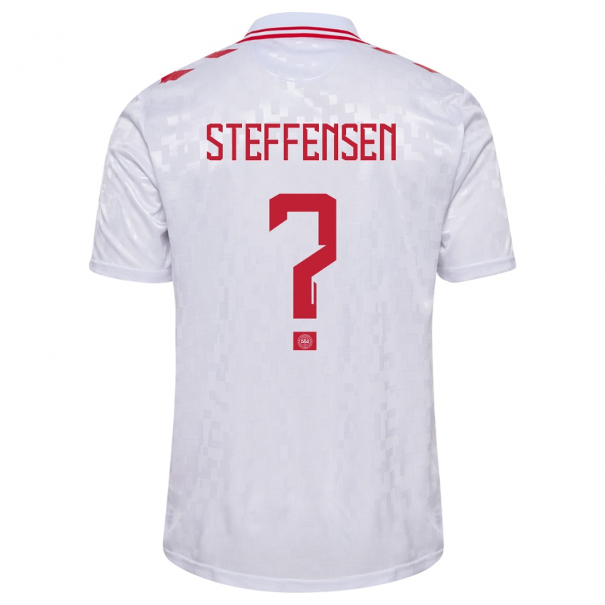 Niño Camiseta Dinamarca Mark Steffensen #0 Blanco 2ª Equipación 24-26 La Camisa Perú