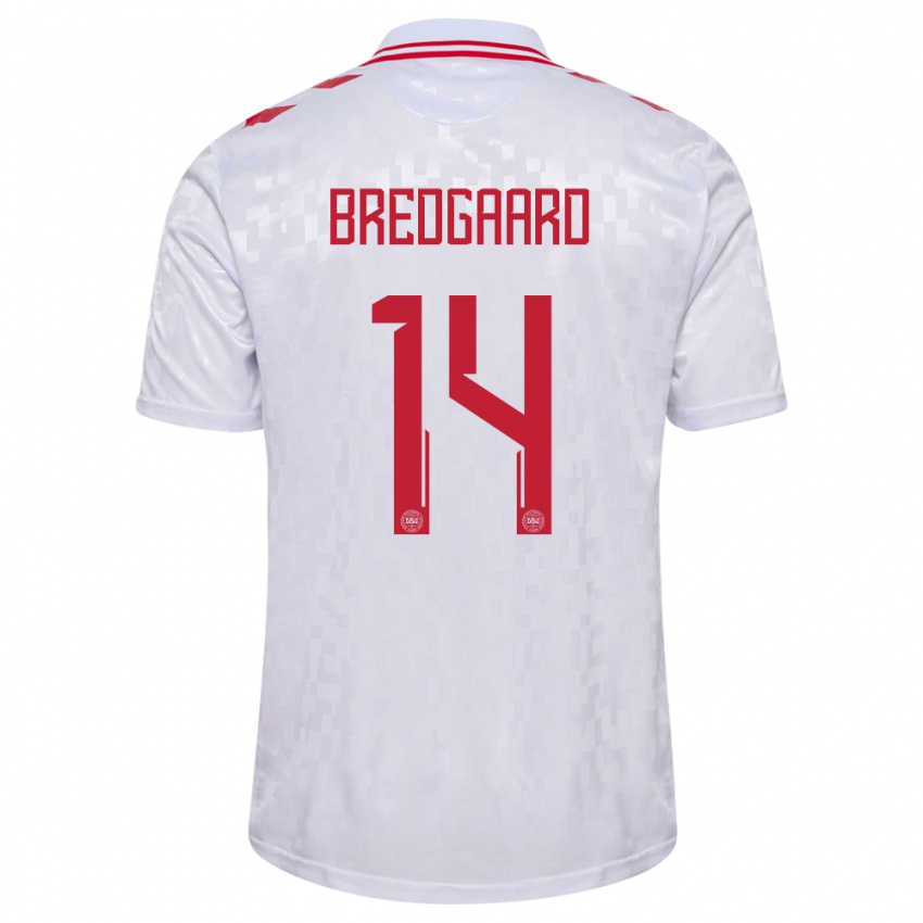 Niño Camiseta Dinamarca Sofie Bredgaard #14 Blanco 2ª Equipación 24-26 La Camisa Perú