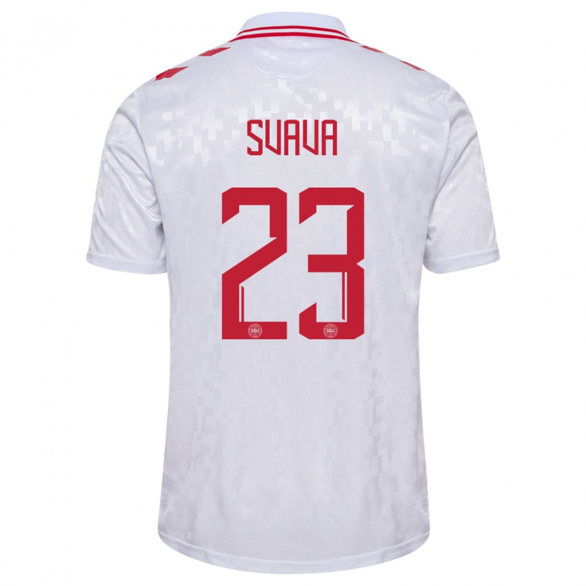 Niño Camiseta Dinamarca Sofie Svava #23 Blanco 2ª Equipación 24-26 La Camisa Perú