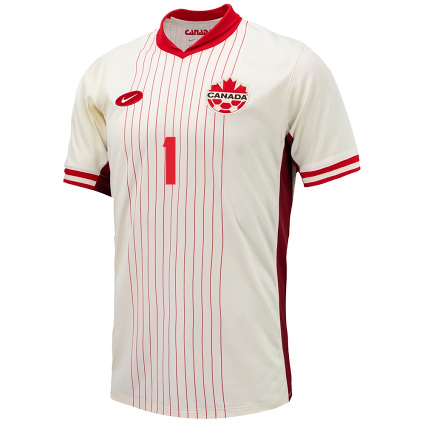 Niño Camiseta Canadá Ben Alexander #1 Blanco 2ª Equipación 24-26 La Camisa Perú