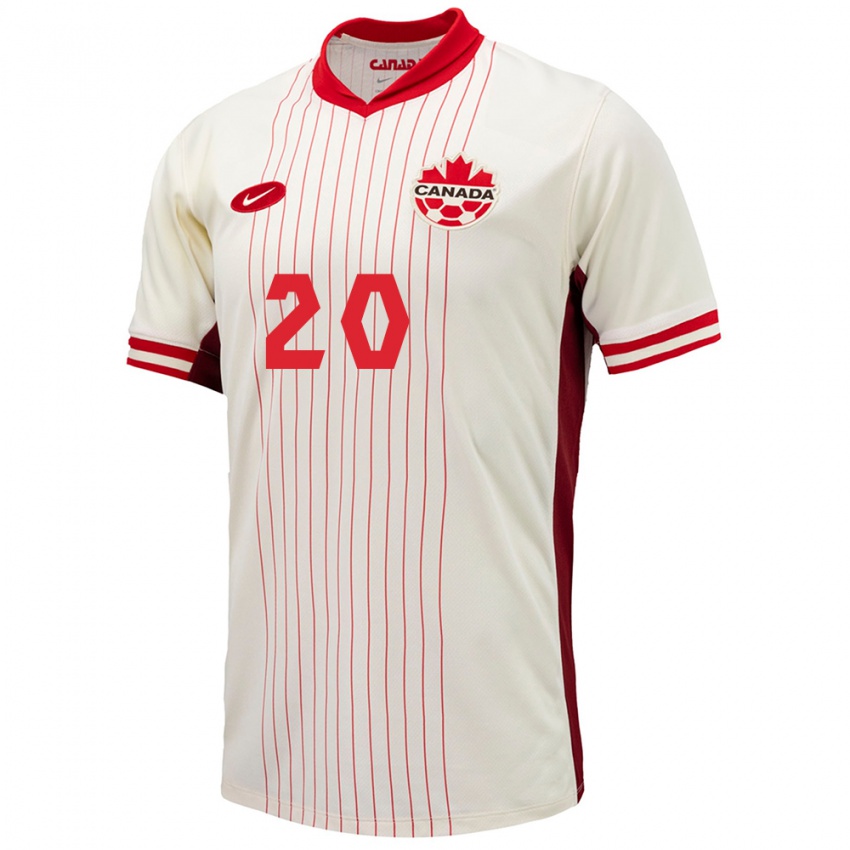 Niño Camiseta Canadá Lino Aklil #20 Blanco 2ª Equipación 24-26 La Camisa Perú