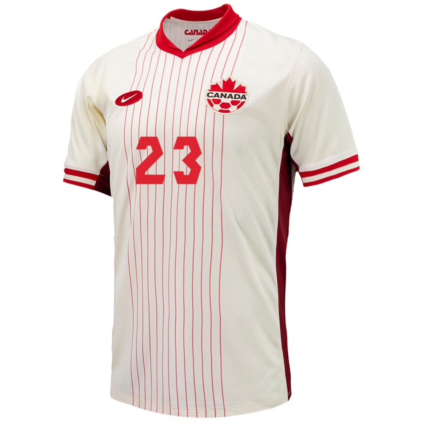 Niño Camiseta Canadá Bianca St Georges #23 Blanco 2ª Equipación 24-26 La Camisa Perú