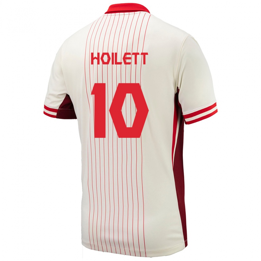 Niño Camiseta Canadá David Junior Hoilett #10 Blanco 2ª Equipación 24-26 La Camisa Perú