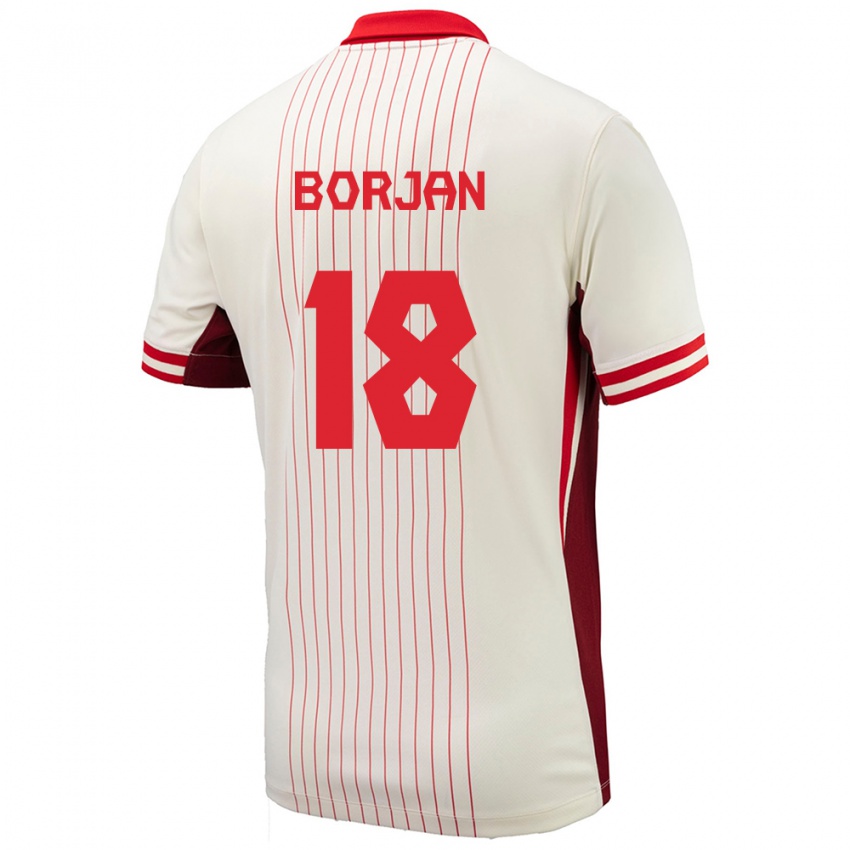 Niño Camiseta Canadá Milan Borjan #18 Blanco 2ª Equipación 24-26 La Camisa Perú