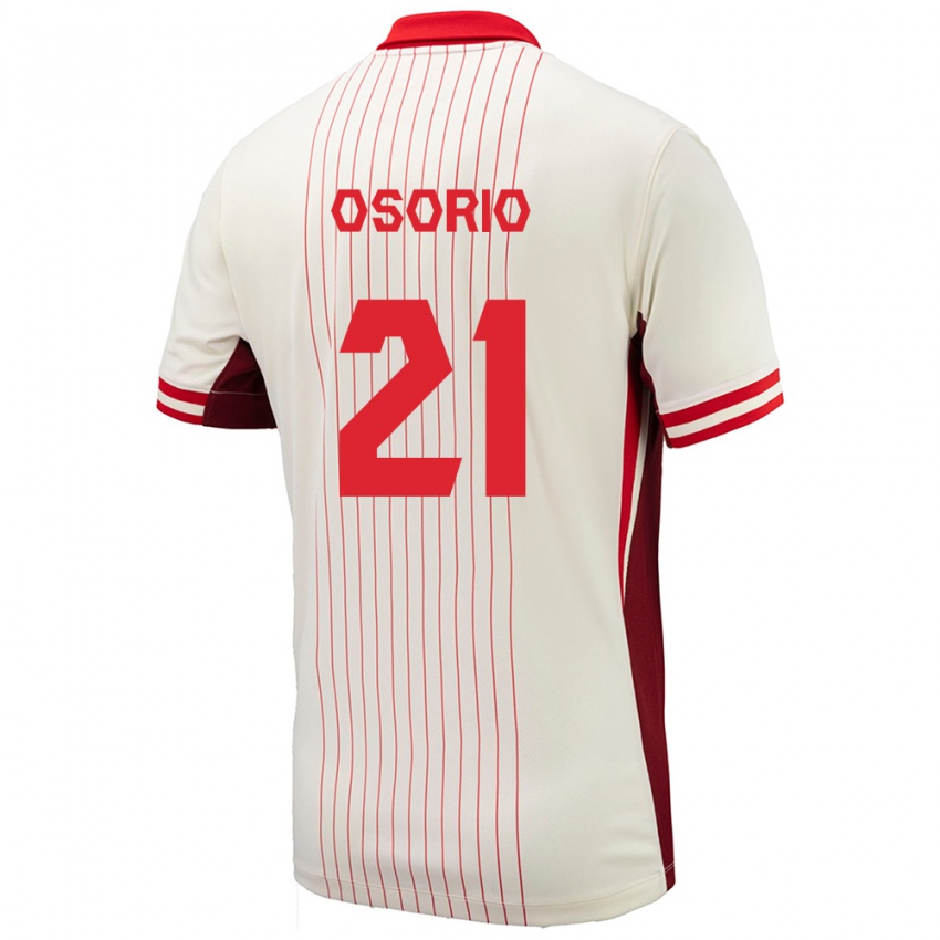 Niño Camiseta Canadá Jonathan Osorio #21 Blanco 2ª Equipación 24-26 La Camisa Perú