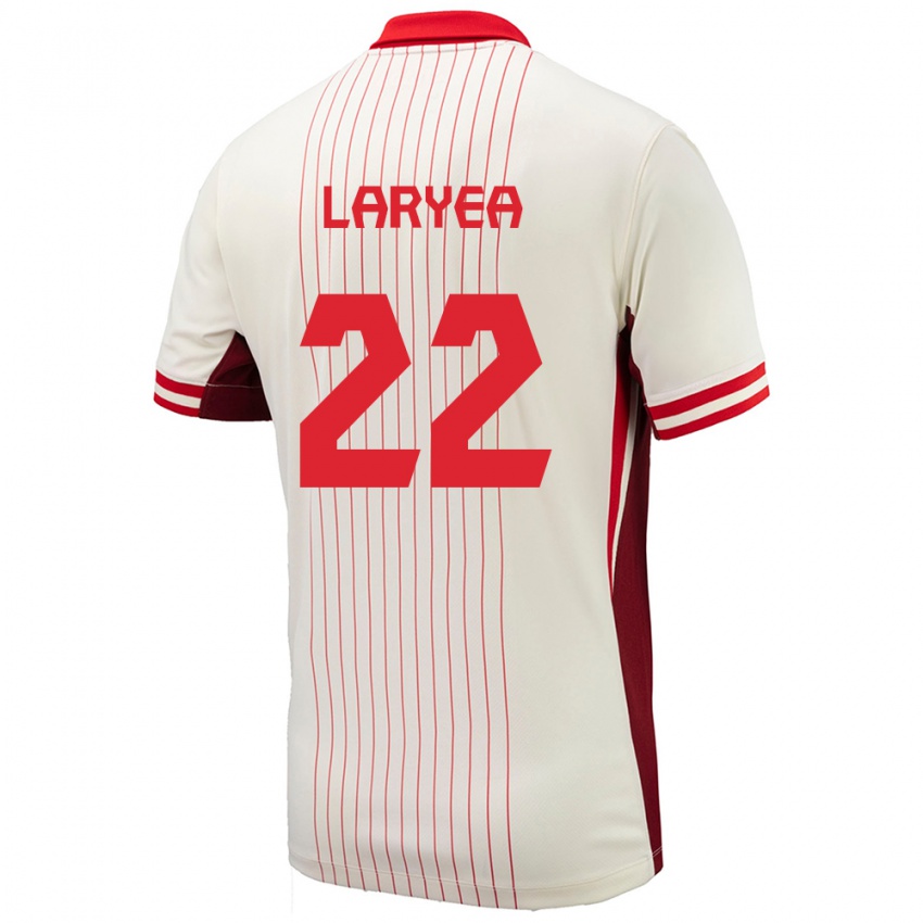 Niño Camiseta Canadá Richie Laryea #22 Blanco 2ª Equipación 24-26 La Camisa Perú