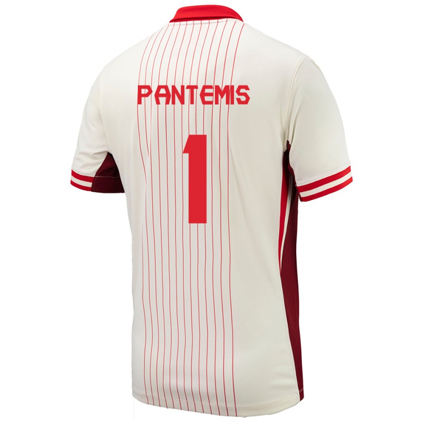 Niño Camiseta Canadá James Pantemis #1 Blanco 2ª Equipación 24-26 La Camisa Perú