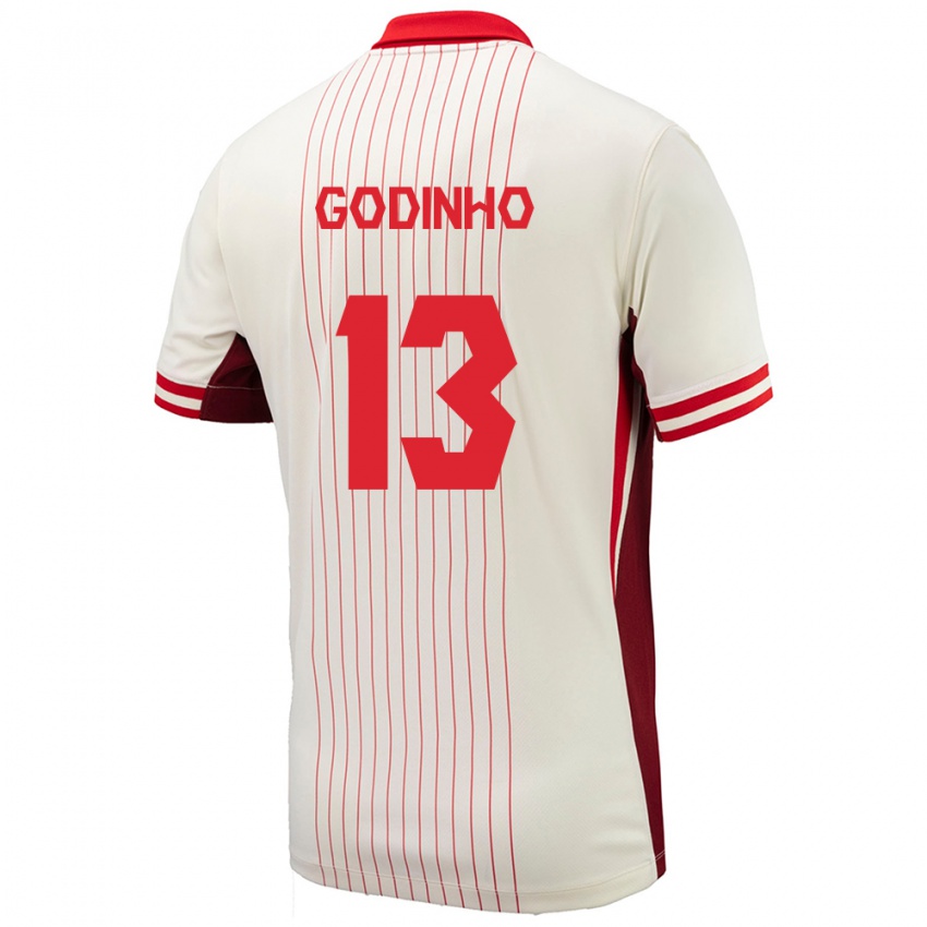 Niño Camiseta Canadá Marcus Godinho #13 Blanco 2ª Equipación 24-26 La Camisa Perú