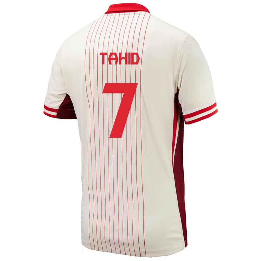 Niño Camiseta Canadá Taryck Tahid #7 Blanco 2ª Equipación 24-26 La Camisa Perú