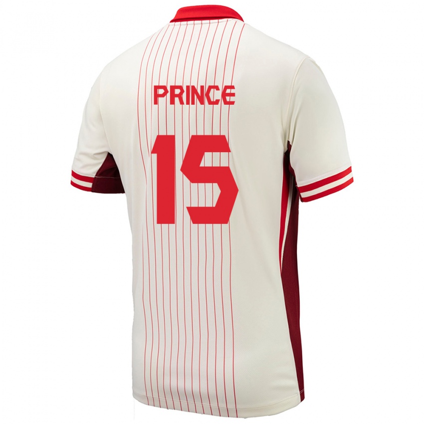 Niño Camiseta Canadá Nichelle Prince #15 Blanco 2ª Equipación 24-26 La Camisa Perú