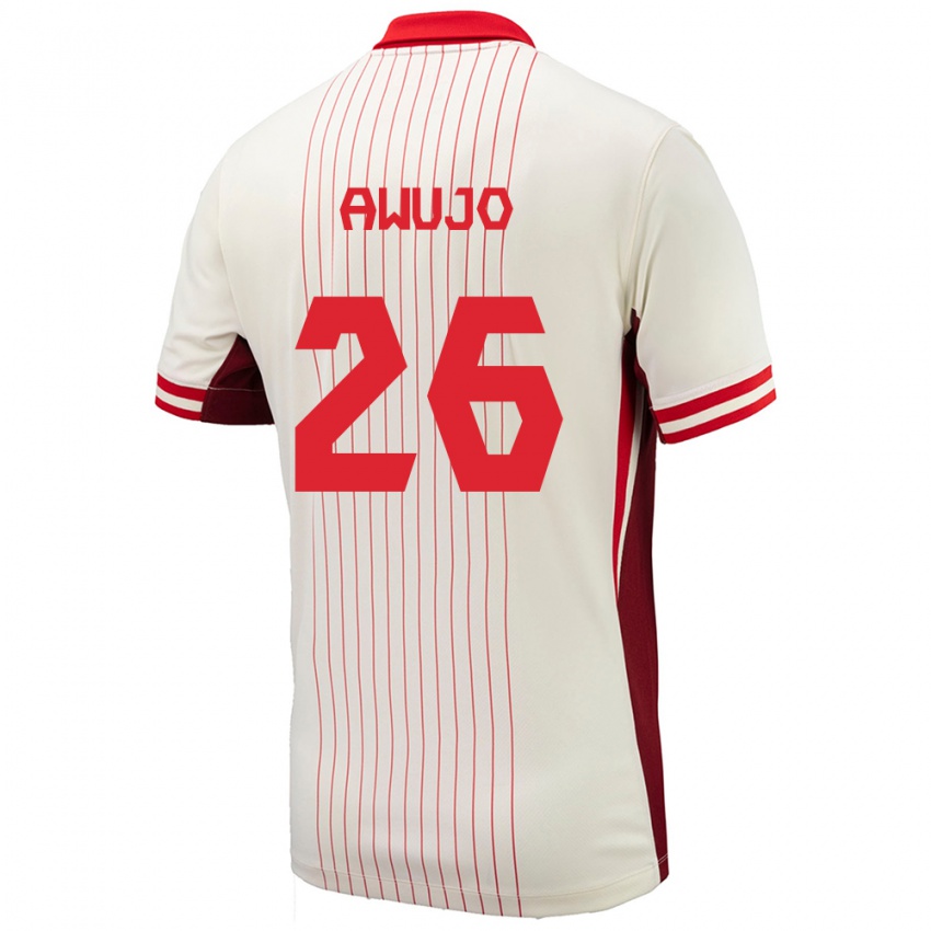 Niño Camiseta Canadá Simi Awujo #26 Blanco 2ª Equipación 24-26 La Camisa Perú