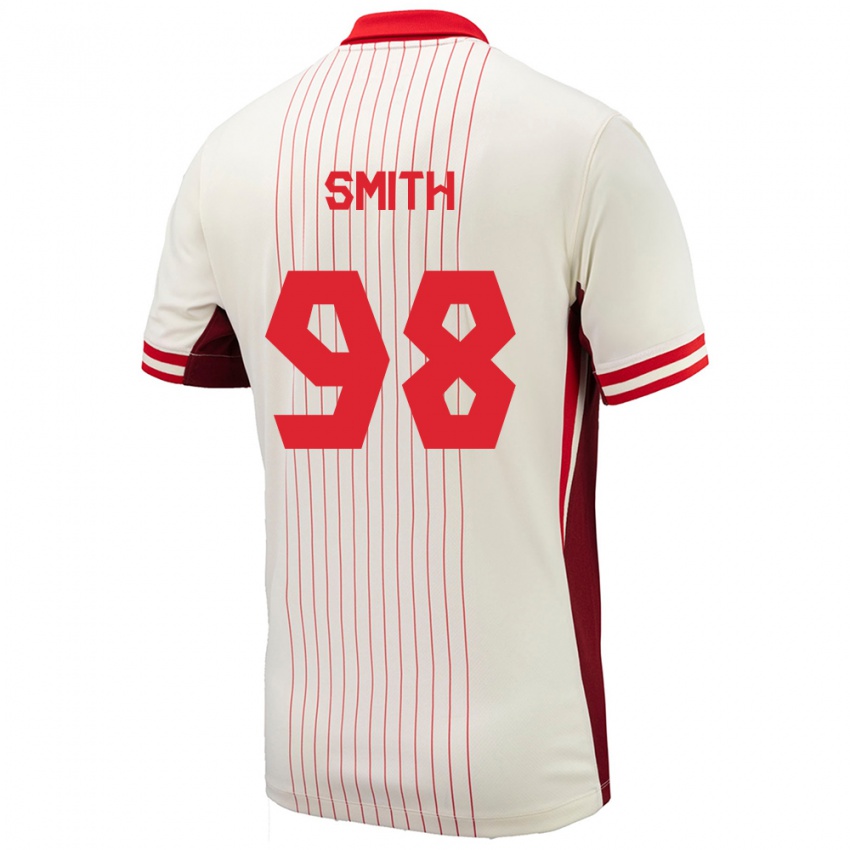 Niño Camiseta Canadá Olivia Smith #98 Blanco 2ª Equipación 24-26 La Camisa Perú