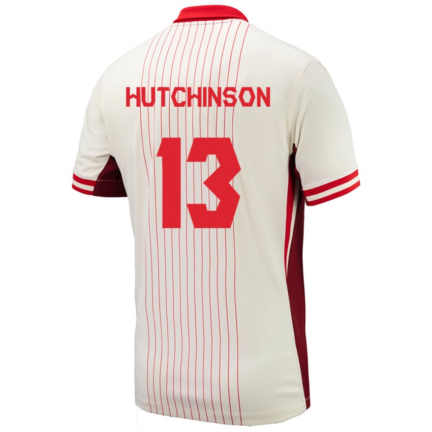 Niño Camiseta Canadá Atiba Hutchinson #13 Blanco 2ª Equipación 24-26 La Camisa Perú