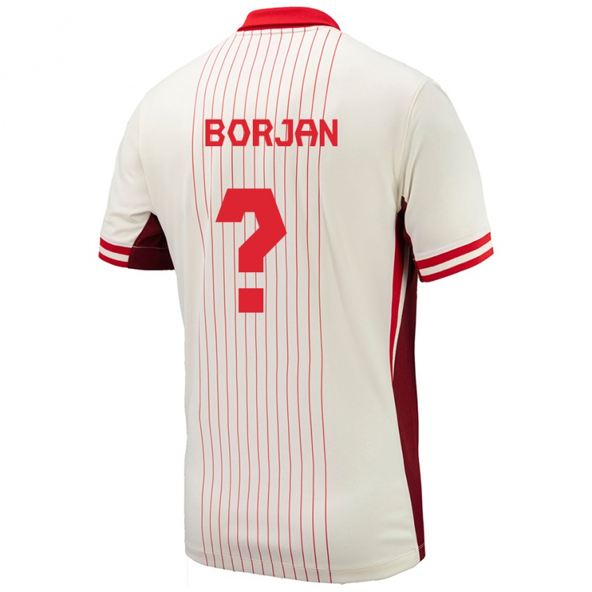 Niño Camiseta Canadá Nikola Borjan #0 Blanco 2ª Equipación 24-26 La Camisa Perú