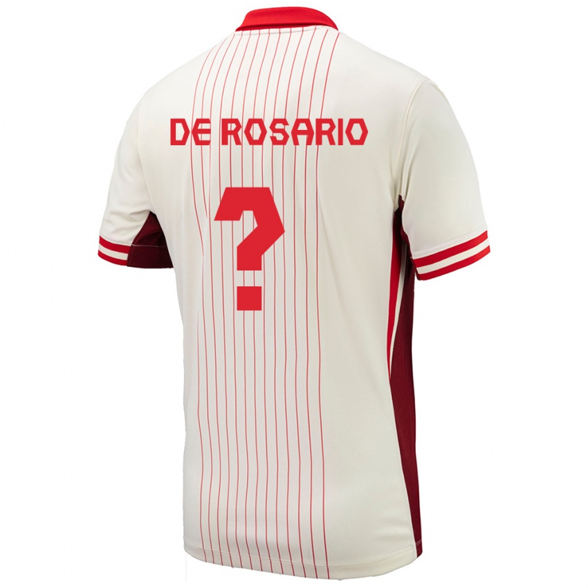 Niño Camiseta Canadá Adisa De Rosario #0 Blanco 2ª Equipación 24-26 La Camisa Perú