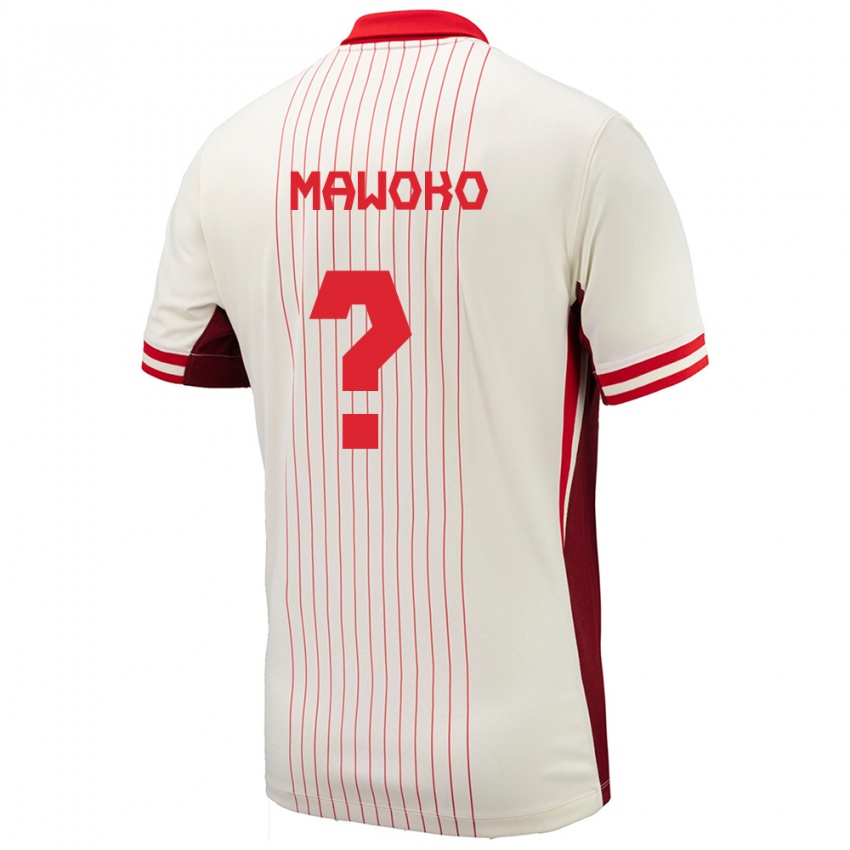 Niño Camiseta Canadá Kundai Mawoko #0 Blanco 2ª Equipación 24-26 La Camisa Perú