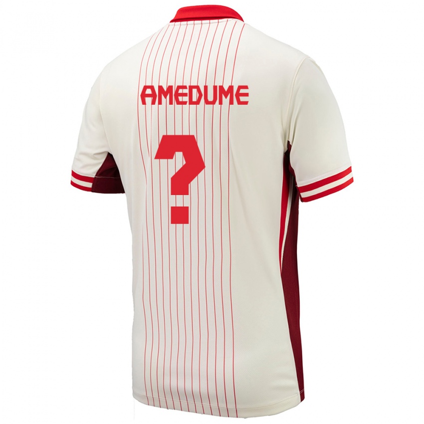 Niño Camiseta Canadá Paul Amedume #0 Blanco 2ª Equipación 24-26 La Camisa Perú