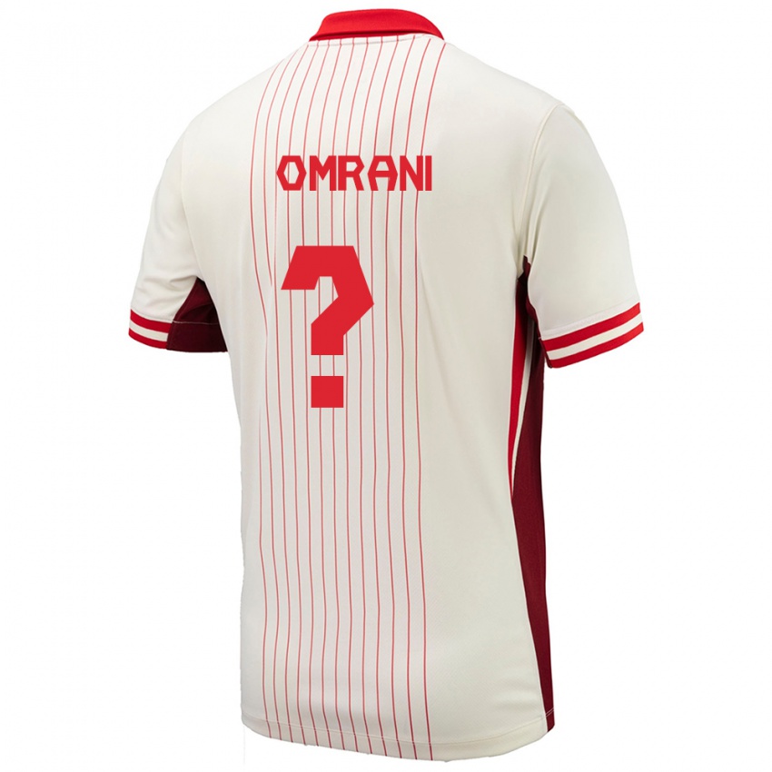 Niño Camiseta Canadá Shyon Omrani #0 Blanco 2ª Equipación 24-26 La Camisa Perú