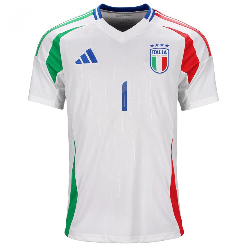 Niño Camiseta Italia Gianluigi Donnarumma #1 Blanco 2ª Equipación 24-26 La Camisa Perú