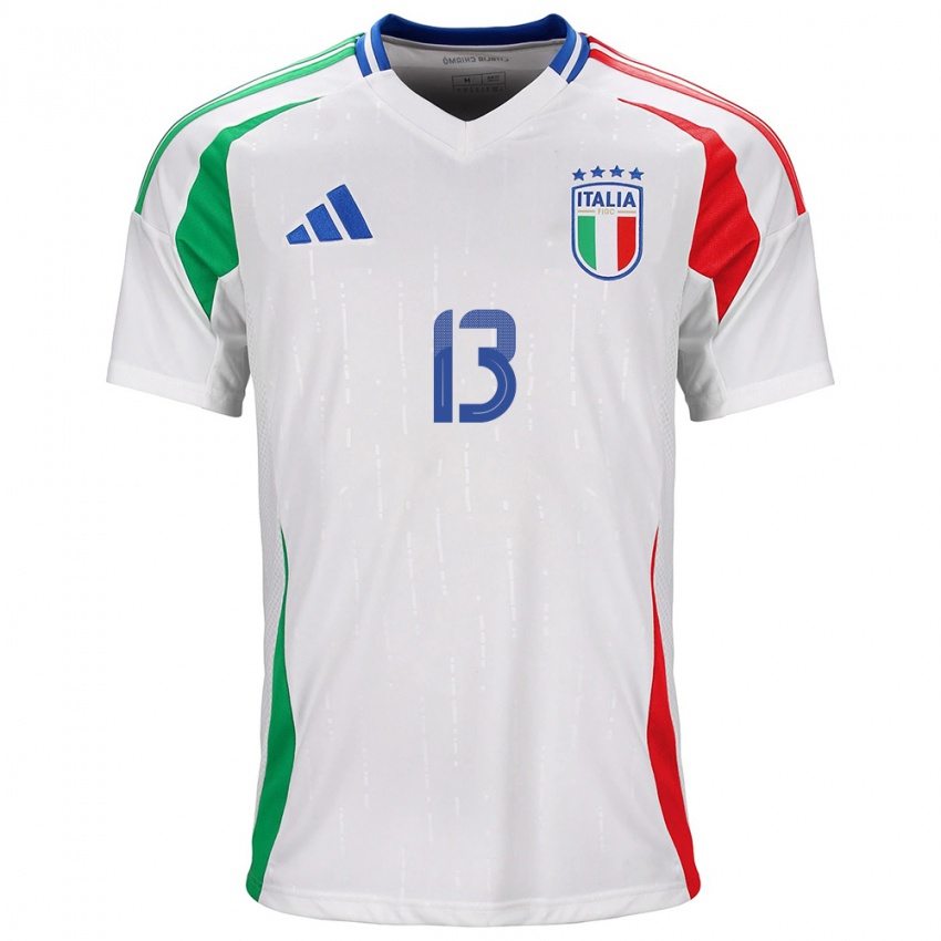 Niño Camiseta Italia Elisa Bartoli #13 Blanco 2ª Equipación 24-26 La Camisa Perú