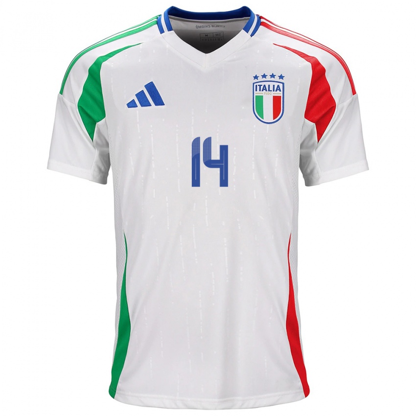 Niño Camiseta Italia Federico Chiesa #14 Blanco 2ª Equipación 24-26 La Camisa Perú