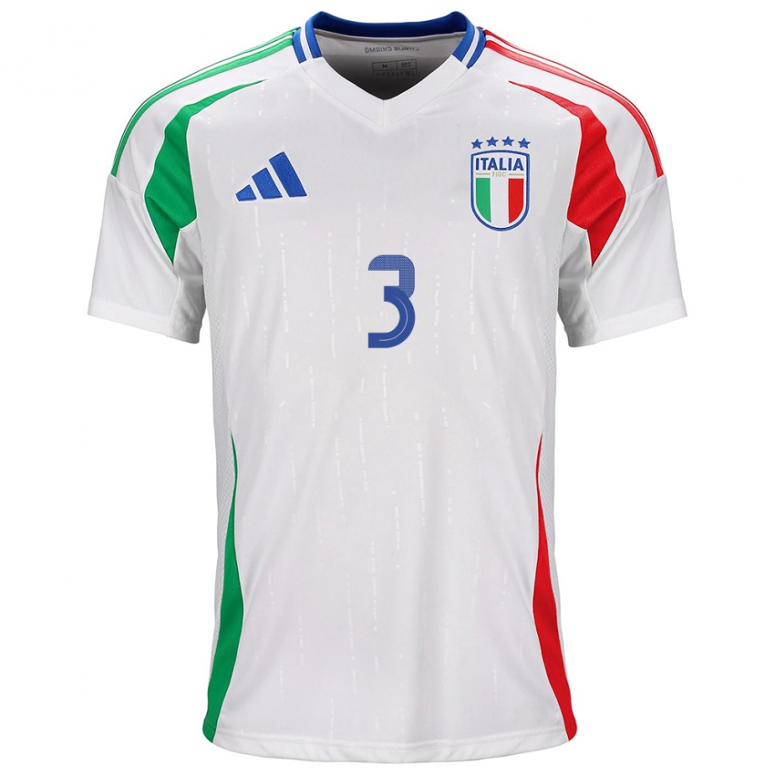 Niño Camiseta Italia Sara Gama #3 Blanco 2ª Equipación 24-26 La Camisa Perú