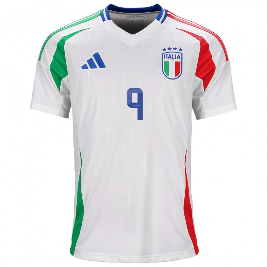 Niño Camiseta Italia Carolina Morace #9 Blanco 2ª Equipación 24-26 La Camisa Perú