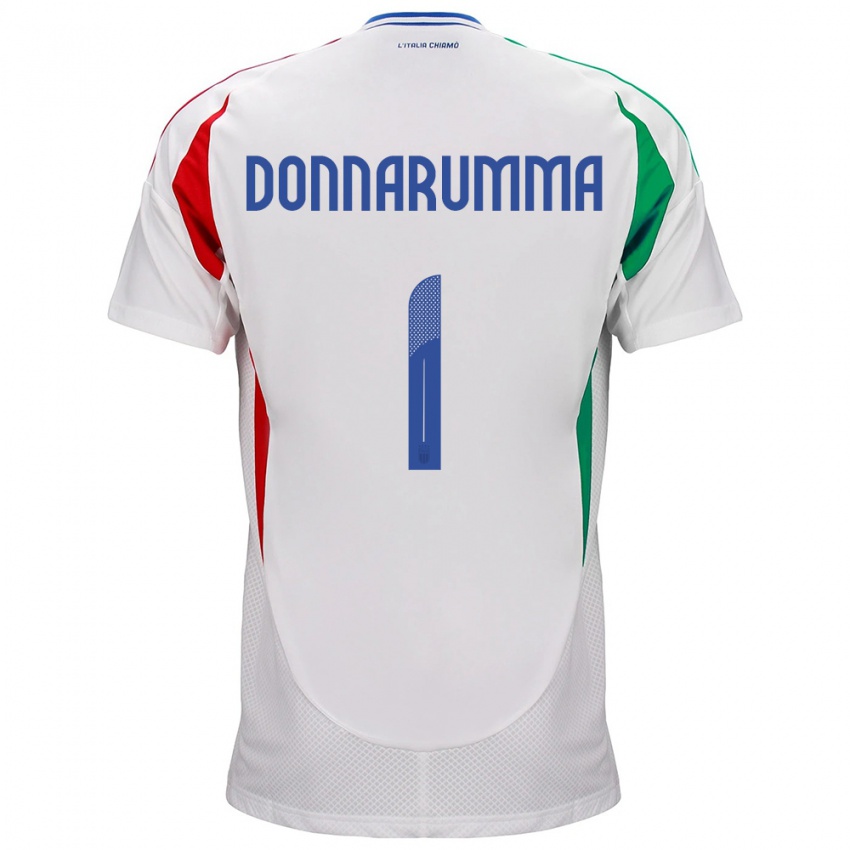 Niño Camiseta Italia Gianluigi Donnarumma #1 Blanco 2ª Equipación 24-26 La Camisa Perú