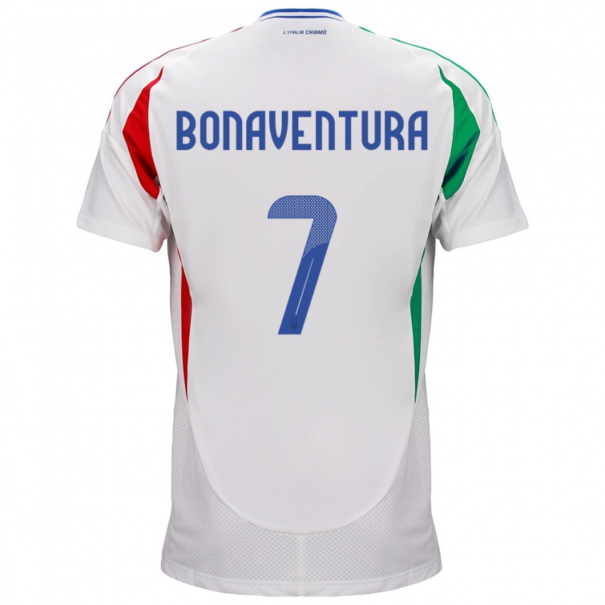 Niño Camiseta Italia Giacomo Bonaventura #7 Blanco 2ª Equipación 24-26 La Camisa Perú