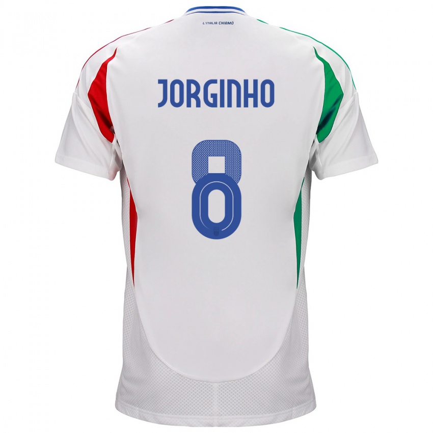 Niño Camiseta Italia Jorginho #8 Blanco 2ª Equipación 24-26 La Camisa Perú