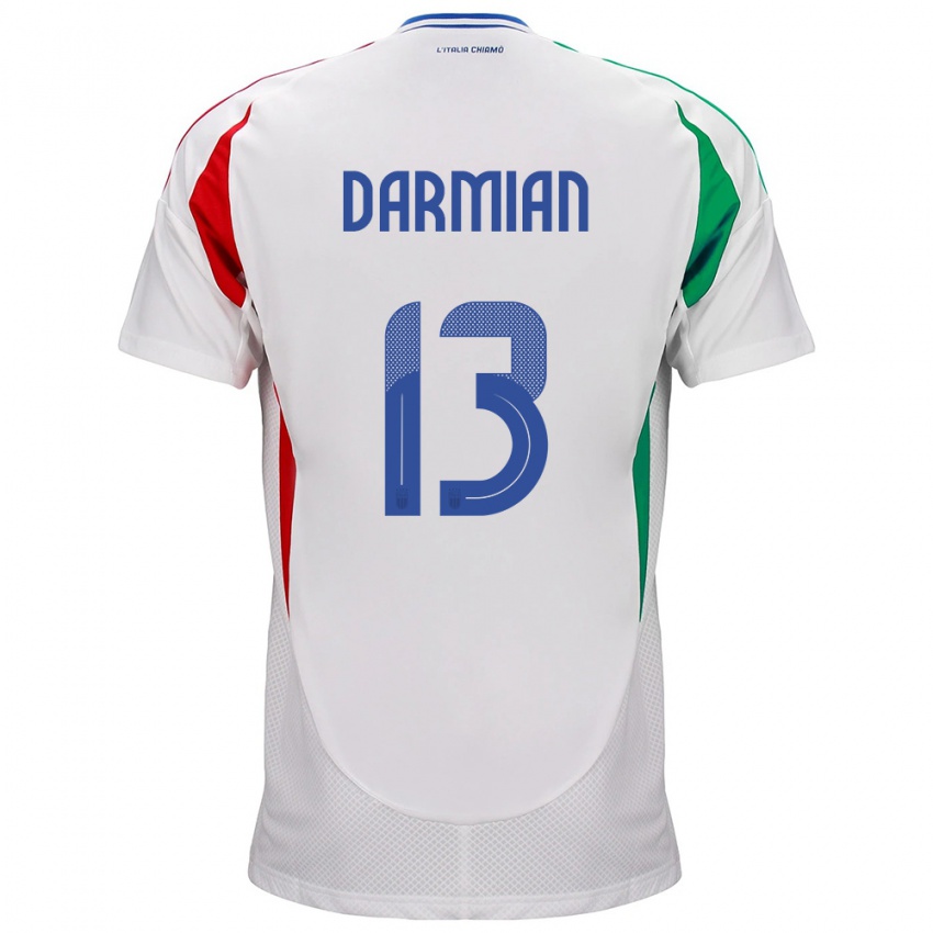 Niño Camiseta Italia Matteo Darmian #13 Blanco 2ª Equipación 24-26 La Camisa Perú