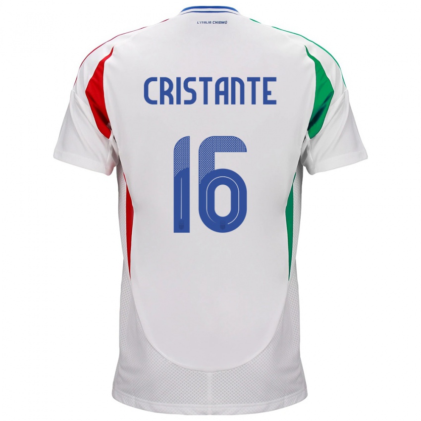 Niño Camiseta Italia Bryan Cristante #16 Blanco 2ª Equipación 24-26 La Camisa Perú