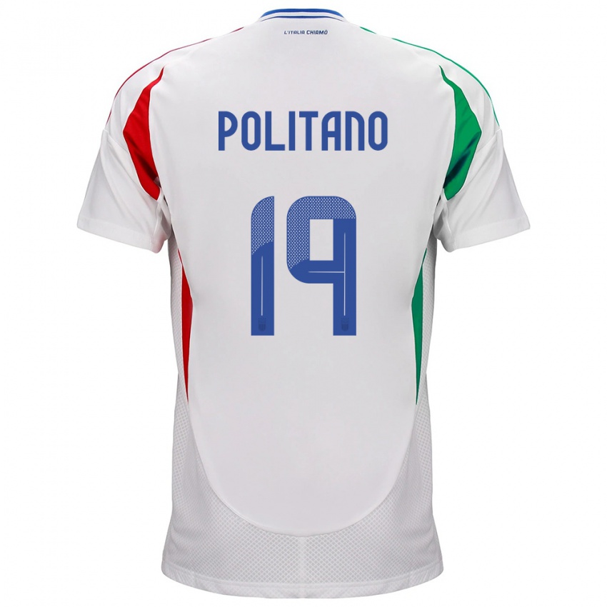 Niño Camiseta Italia Matteo Politano #19 Blanco 2ª Equipación 24-26 La Camisa Perú