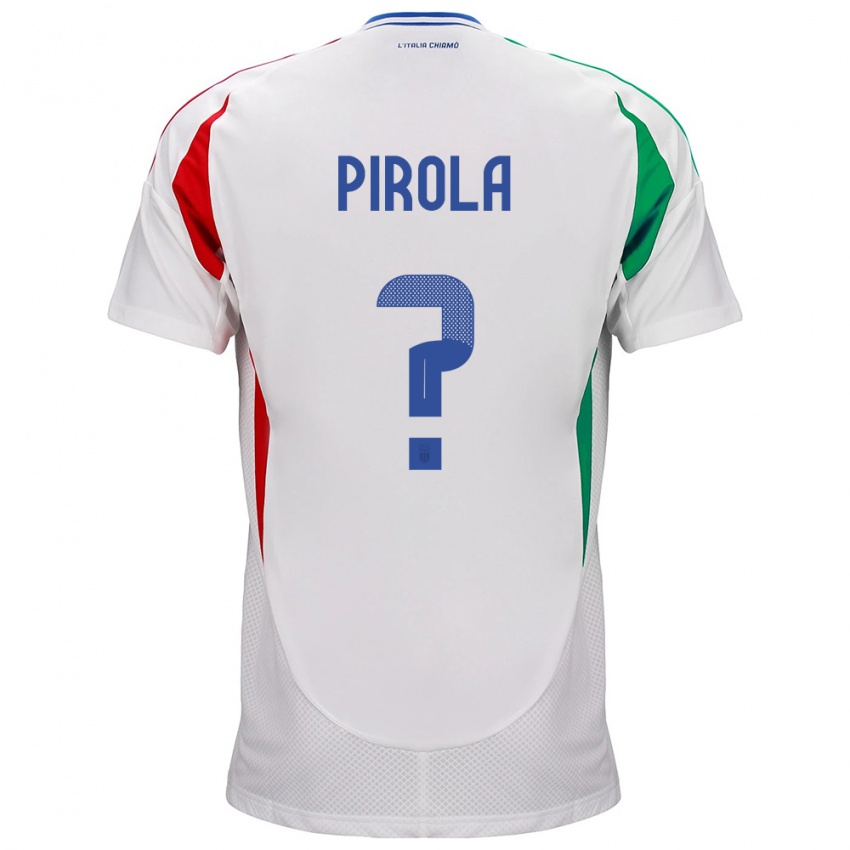 Niño Camiseta Italia Lorenzo Pirola #0 Blanco 2ª Equipación 24-26 La Camisa Perú