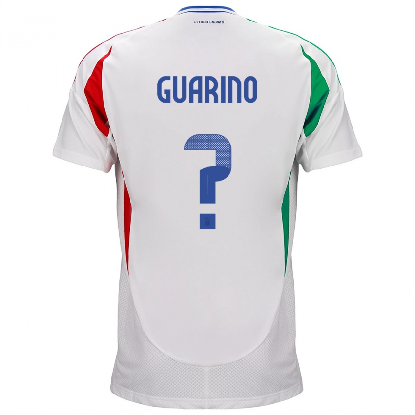 Niño Camiseta Italia Gabriele Guarino #0 Blanco 2ª Equipación 24-26 La Camisa Perú